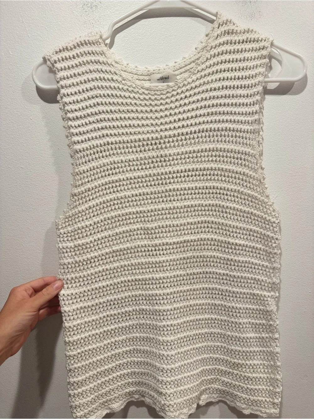 Wilfred Ivory Crochet Peek Top